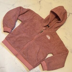 The North Face Fuzzy Pink Zip Up Hoodie